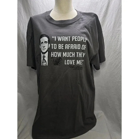 The Office “I Want People To Be Afraid Of How Much They Love Me" Tee LARGE - Picture 1 of 6